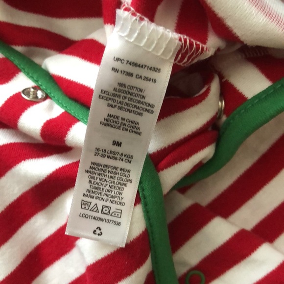 Little Me “My First Christmas” reindeer footed pajama size 9 months - Picture 6 of 7